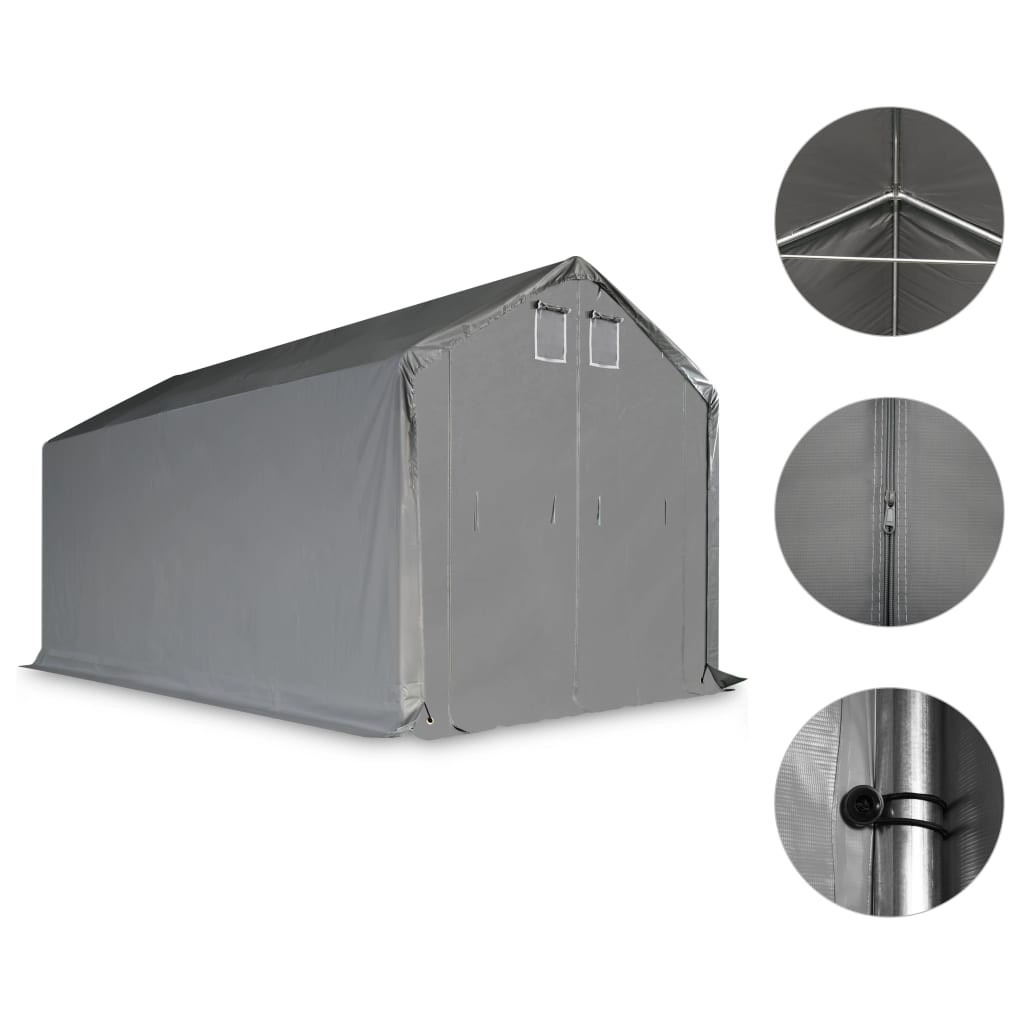 Storage Tent PVC 5x10 m Grey